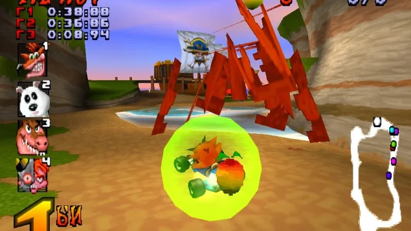 [PS] [5 in 2] Антология Crash Bandicoot (1,2,3,Cortex Strikes Back,Warped,CTR,Team Racing,Bash)[SCUS-94900/94154/94244/94426,SCES-02834] [Paradox] [Full RUS] — скриншот 62