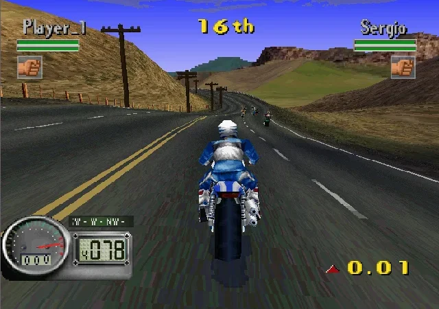 [PS] Road Rash 3D [SLUS-00524] [RUS] [ViT Company] — скриншот 1