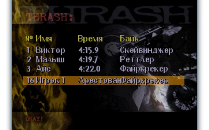 [PS] Road Rash 3D [SLUS-00524] [RUS] [ViT Company] — скриншот 5